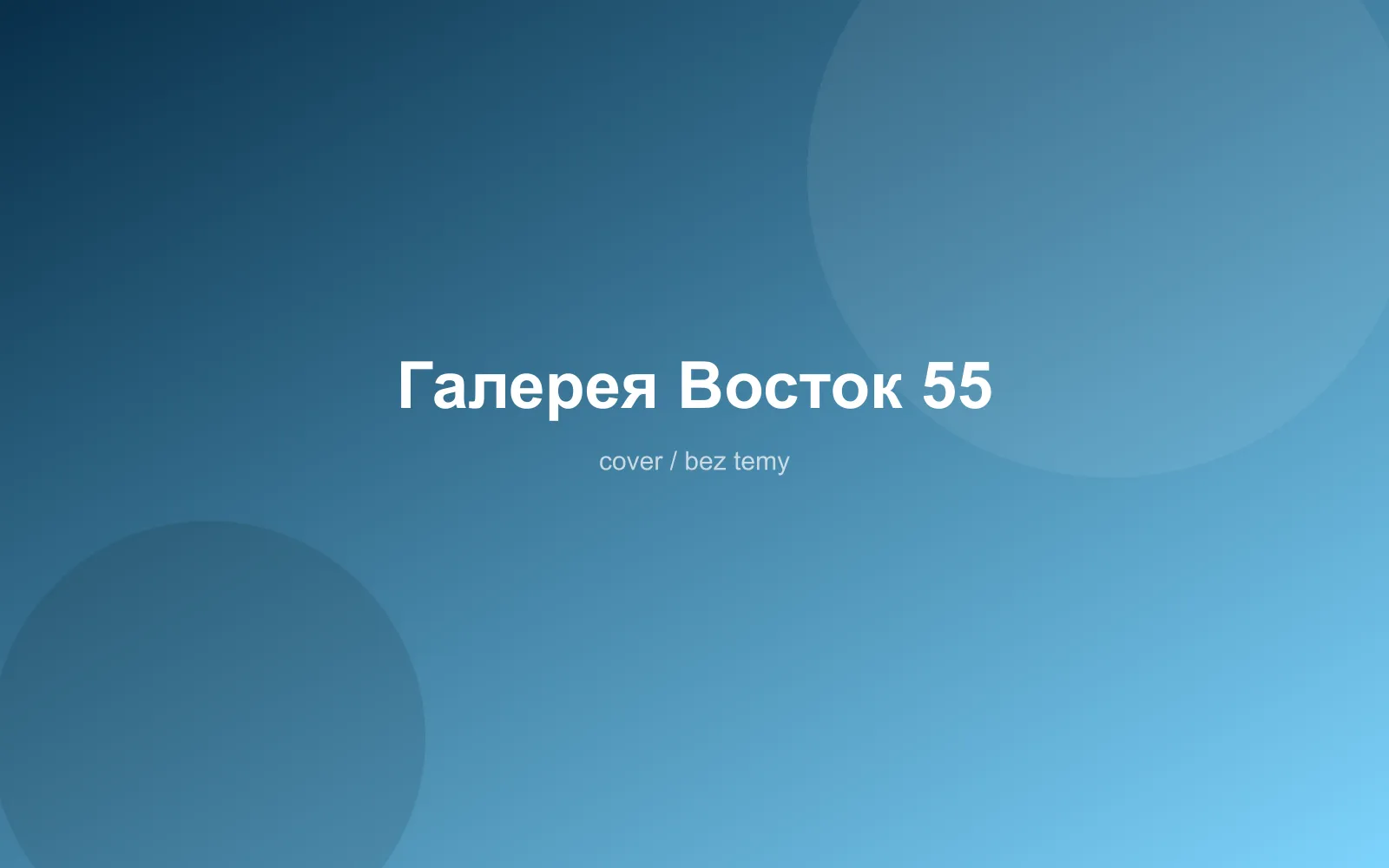 Галерея Восток 55
